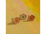 Bouton de tiroir Fleur Rose Laiton Recyclé 5x5x7cm