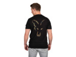 tee shirt black large print fox