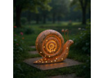 Photophore escargot rouille 33x9x23cm
