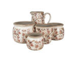 Pot de fleurs céramique motif floral 16x16x13cm