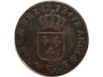 LOUIS XV (1715-1774 ) DEMI SOL A LA VIELLE TETE 1773 W (Lille) TB