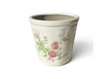 Pot de fleurs rond céramique beige rose 15x15x14cm