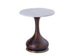 Table d'appoint Olga plateau marbre 46x52cm