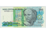 BRESIL 200 CRUZEIROS NON DATE (1990) SERIE A 0709011095 SPL