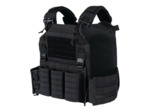 Gilet porte-plaques tactique noir Cordura 500D