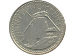 BARBADES 25 CENTS 1980 TTB+