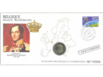 ENVELOPPE PHILATELIQUE NUMISMATIQUE CONSEIL DE L'EUROPE 2 EURO BELGIQUE 2007
