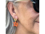 Boucles d'oreilles lys orange