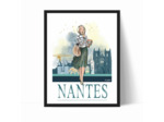 Nantes - affiche, carte