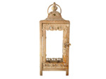 Lanterne jardin doré fer 12x12x31cm