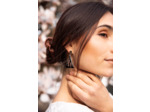 Boucles d'oreilles "triangle floral"