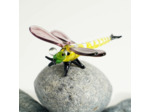 Figurine Miniature Libellule Jaune Verre 7x7x3cm