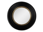 Miroir convexe mural résine noir or vieilli 4x4x31cm