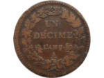 FRANCE UN DECIME AN 7 A (Paris) 7/5 A/A COQ/CORNE TB+
