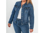 MY TINA'S VESTE EN JEAN GRANDE TAILLE