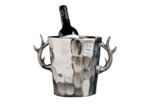 Seau à glace bois de cerf aluminium argenté 28x19cm