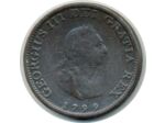 GRANDE BRETAGNE 1 FARTHING 1799 GEORGES III TB rayures (W646)