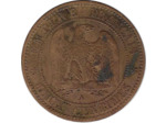 FRANCE 2 CENTIMES NAPOLEON III 1855 A (Paris) CHIEN TB