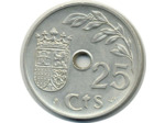 ESPAGNE REPUBLIC 25 CENTIMOS 1937 TTB+ (W753)