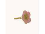 Bouton de tiroir Fleur Rose Laiton Recyclé 5x5x7cm