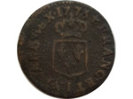 LOUIS XV (1715-1774) LIARD A LA VIEILLE TETE 1773 I (Limoges) TB