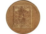 TIMBRE MONNAIE - ESPAGNE - 10 CENTIMOS MARRON ESPECIAL MOVIL TYPE 1938 TTB-