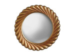 Miroir convexe doré Volupté 21x2x21cm