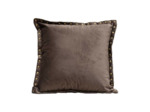 Coussin velours gris et clous dorés 45x45cm