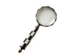 Loupe Damier Noir et Blanc résine 22x9cm