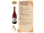 Lambrusco rosé demi sec DOC 75cl