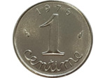 FRANCE 1 CENTIME EPI INOX 1976 SUP (G91)