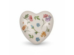 Coeur décoratif fleurs céramique 12x4x12cm