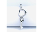 Bracelet Argent Maille et Breloque Cœur