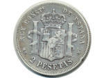 ESPAGNE 2 PESETAS 1881 (81) MSM ALFONSO XII TB+(W678.2)
