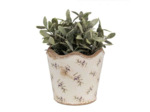 Pot de fleurs céramique motif olivier 16x15cm