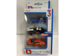 MINIATURES BURAGO 1/64 CHEVROLET CORVETTE FORD MUSTANG LAMBORGHINI