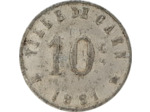 14 CALVADOS - CAEN 10 CENTIMES 1921 TB+ GE1.2