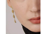 Boucles d'oreilles Longues Petits Cercles d'or