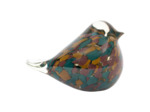 Presse papier oiseau verre multicolore 11x7x8cm