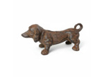 Statuette En Fonte Marron Chien Basset Vintage 16x7x8cm
