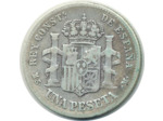 ESPAGNE 1 PESETA 1885 MSM ALFONSO XII TB+ (W686)