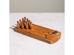 Jeu de bowling miniature manguier massif 8x31x13cm