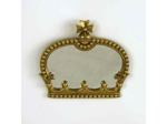Miroir couronne résine doré 25x3x23cm