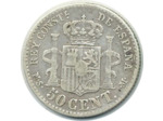 ESPAGNE 50 CENTIMOS 1885 MSM ALFONSO XII TB+ (W685)