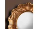 Petit miroir convexe doré Vagues 17x2x17cm