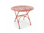 Ensemble table et 2 chaises fer rouge 61x50cm