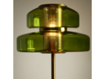 Lampe Soline verte verre métal doré 34x34x51cm