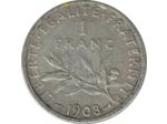 FRANCE 1 FRANC SEMEUSE 1908 TB+