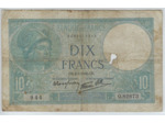 FRANCE 10 FRANCS MINERVE 2-1-1941 SERIE Q.82673 TB-