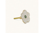 Bouton de tiroir Fleur Blanche Laiton Recyclé 5x5x7cm